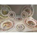 4 Royal Doulton Brambley Hedge seasons plates and 4 matching small ones
