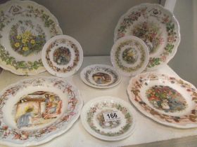 4 Royal Doulton Brambley Hedge seasons plates and 4 matching small ones