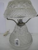 A heavy glass table lamp, COLLECT ONLY.