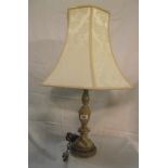 A vintage green onyx table lamp COLLECT ONLY