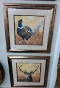 Two fine watercolours of animals signed A Fletcher