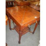 A Victorian mahogany 'Envelope' table, COLLECT ONLY.
