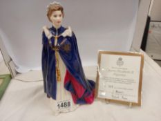 A Royal Worcester Queen Elizabeth II Golden Jubilee figurine with certificate