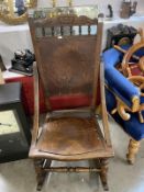 An old rocking chair