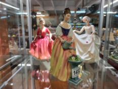 3 Royal Doulton figurines including Winter Welcome, Tracy and Alexandra