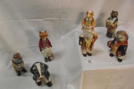 7 Woodland pottery animals by Cinque Ponts pottery The Monastries Rye