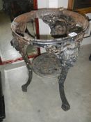 A Victorian cast iron pub table base (no top) COLLECT ONLY.A Victorian cast iron pub table base