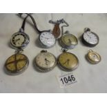 A quantity of vintage pocket watches for spare or repair.