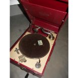 A vintage Decca 50 portable gramaphone