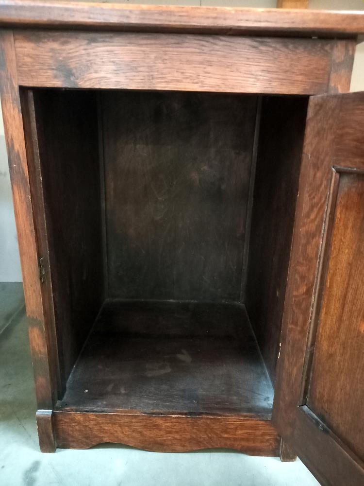 An Edwardian pot cupboard with carved door panel COLLECT ONLY - Image 2 of 2