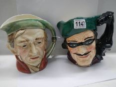 Two Royal Doulton character jugs.