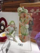 Two continental Victorian bisque figurines