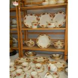 In excess of 60 pieces of Aynsley rose decorated tea and dinnerware, COLLECT ONLY.