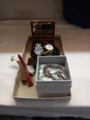 A quantity of watches including boxed Lotus, Sekonda etc and small box of costume jewellery