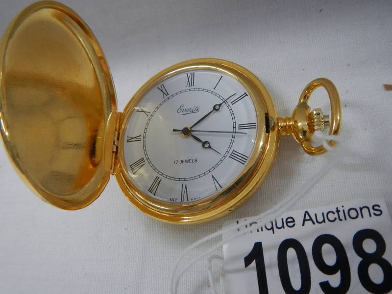 An H Samuel Everite 17 jewel full hunter pocket watch, in working order. - Image 2 of 3