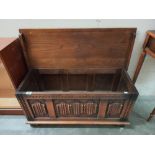 A 1950's oak blanket box, COLLECT ONLY.