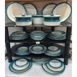 A Wedgwood 'Blue Pacific' dinner set, approximately 50 pieces COLLECT ONLY