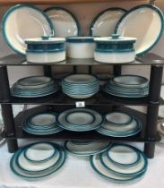 A Wedgwood 'Blue Pacific' dinner set, approximately 50 pieces COLLECT ONLY