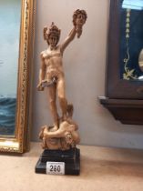 A resin statue of Perseus slaying medusa A/F