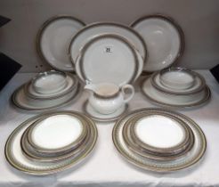 A Royal Doulton 'Braemer' dinner set, approximately 34 pieces COLLECT ONLY