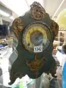 A heavy Victorian mantel clock, COLLECT ONLY.