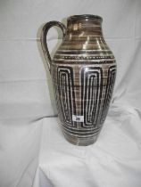 A Ponts pottery Rye tall vase with handle COLLECT ONLY