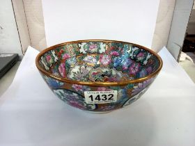 A Chinese bowl depicting Mah Jong scene ? (with four character mark)