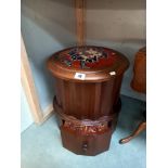A Victorian round step commode, alternatively could be used as a wine cooler or plant stand