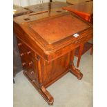 A Victorian mahogany davenport, COLLECT ONLY.