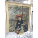 A good mid 20th century print entitled The Terrace by Renoir. COLLECT ONLY.