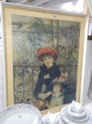 A good mid 20th century print entitled The Terrace by Renoir. COLLECT ONLY.