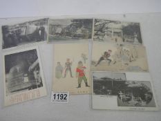 Seven old Japanese postcards