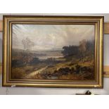 A gilt framed oil on canvas Landscape picture (109cm x 78cm)