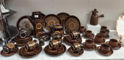 A 34 piece Denby dinner set plus a 17 piece chocolate set COLLECT ONLY