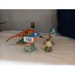 4 Beswick birds including Pheasant, blue tit etc