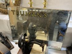 A Victorian Trumans Brewery bevel edge mirror