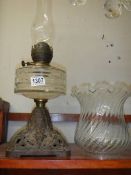 An early 20th century oil lamp, complete, COLLECT ONLY.