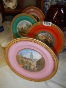 Four early 20th century Pratt ware plates.