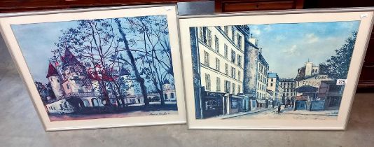 2 framed & glazed Maurice Utrillo prints COLLECT ONLY