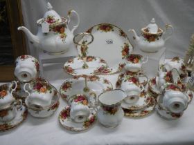In excess of 35 pieces of Royal Albert Old Country Roses tea ware. COLLECT ONLY.