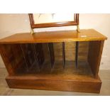 An oak magazine rack TV stand, COLLECT ONLY.