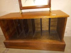 An oak magazine rack TV stand, COLLECT ONLY.