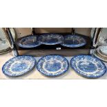 6 blue & white dinner plates from 'The Blue Collection' by Spode COLLECT ONLY