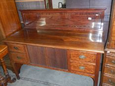 An early 20th century mahogany inlaid sideboard. COLLECT ONLY.