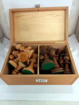 A boxed set of Henri Chavet Chess Set - J'eux D'Echecs