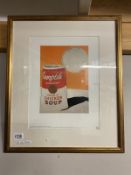 Andy Warhol (1928-1987) Lithographic print entitled 'Campbell's Soup Can' cream of chicken soup.