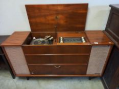 A retro Dynatron radiogram with Garrard record deck (missing stylus), COLLECT ONLY.