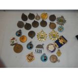 A mixed lot of medallions.