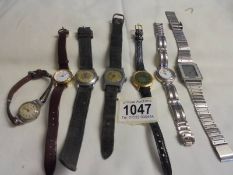 A quantity of vintage wristwatches for spare or repair.