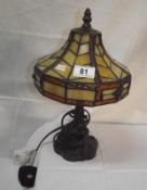 A leaded glass lamp COLLECT ONLY